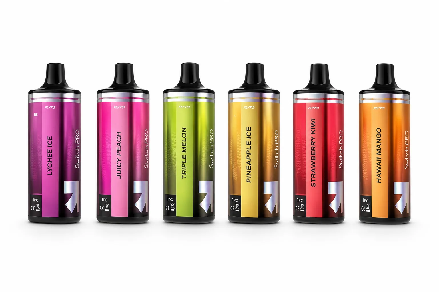 FLYTO Switch Pro Prefilled Pod assorted flavours Lychee Ice Juicy Peach Triple Melon Pineapple Ice Strawberry Kiwi Hawaii Mango
