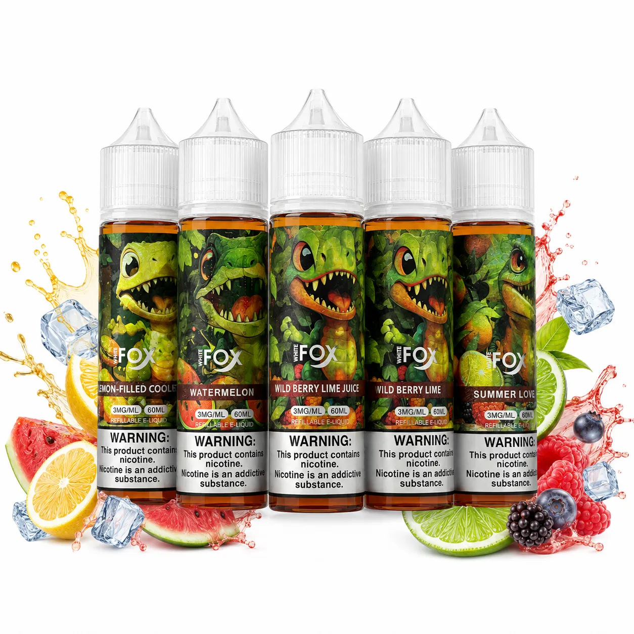 Fox White Freebase E-Liquid 60ml multiple flavors vape juice Bangladesh
